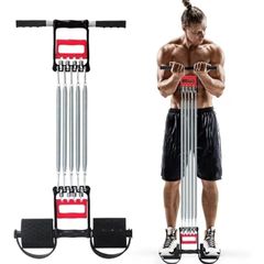 Tummy Trimmer Hand Gripper Chest Expander COVVY 3 in 1 Pull-up Bars Spring Exerciser Elastic Sit Up Pull Rope Home Fitness Equipment