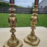 Edwardian Brass Candle Sticks Image 5