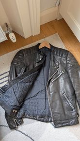 Vintage Heavy Leather Jacket (Size S)