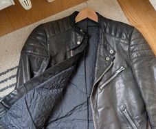 Vintage Heavy Leather Jacket (Size S)