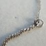 Vintage Circa 1990s 18k white Gold 750 Natural Diamonds and Sapphire Decorated Necklace L 13,5" - 10,80g Image 7