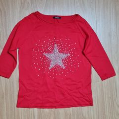 Pamela Scott Red Star Print Jumper