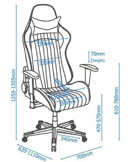 Alphason Senna Chair - Black And White