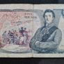 Bank Of England 5 Five Pound Banknote, Bank Of England Page 1975 Image 2