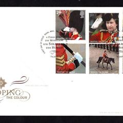 2005 Great Britain Trooping The Colour Commemorative Stamps Addressed First Day Cover (FDC) with Edinburgh pictorial cancel.
