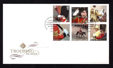 2005 Great Britain Trooping The Colour Commemorative Stamps Addressed First Day Cover (FDC) with Edinburgh pictorial cancel.