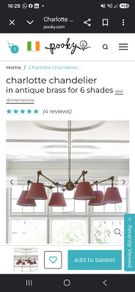 Pooky charlotte chandelier in antique brass