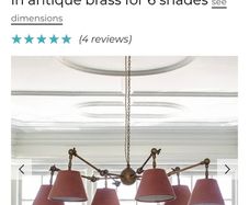 Pooky charlotte chandelier in antique brass