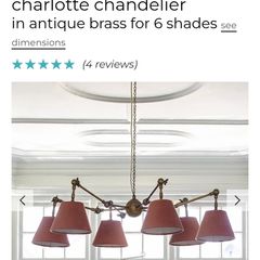 Pooky charlotte chandelier in antique brass