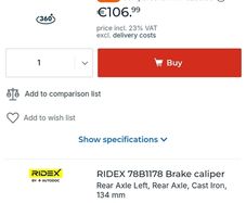 BMW F10 F11 Rear Calipers