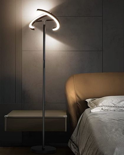 Modern Stepless Dimmable Standing Lamp 3000-6000K,20W LED Rotatable Reading Standing Light,Touch&Remote Control Uplighter Floor Lamp for Living Room Bedroom Office (FREE POSTAGE)