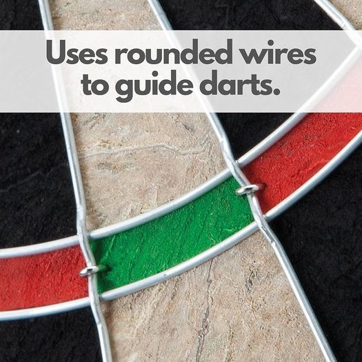(ONLY 1 IN STOCK) Bristle Steel Tip Dartboard Set with Staple-Free Bullseye, Galvanized Metal Radial Spider Wire Includes 6 Darts, Black, 17.75 inch