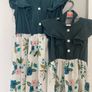 Green ruffled and floral hi-lo dress Image 4