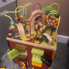 Wooden activity cube