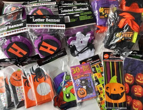 Halloween Party Job Lot, Banners, Treat Bags, etc.