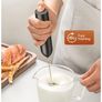 Electric Milk Frother with High Performance 12000 RPM Motor, Aluminium Alloy Manual Milk Frother, Foamer Whisk for Matcha, Latte, Cappuccino, Hot Chocolate, Drinks, 3 AAA Batteries Included Image 5