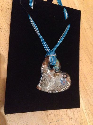 Love Heart Glass Pendant Necklace