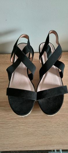Women's Elastic Band Wedge Heel Platform Sandals For Summer size 7