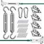 Sun Shade Sail Fixing Kit - Sail Shade Hardware Kit 304 Stainless Steel, Sun Shade Sail Hardware Kit for Garden Rectangle/Square, Heavy Duty Sun Sail Hardware Kit Installation 40 Pcs (FREE SHIPPING) Image 8