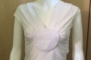 White sleeveless top