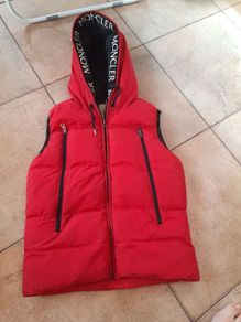 red gilet moncler