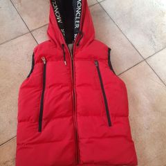 red gilet moncler