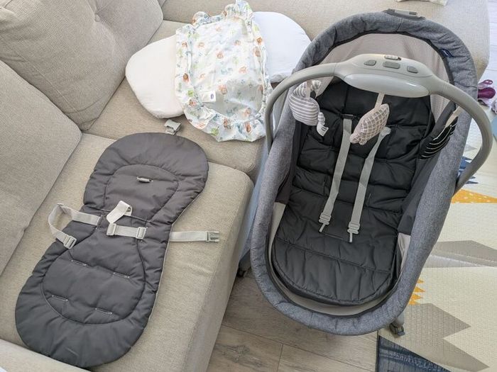Chicco Baby Hug 4 in 1 crib, raised recliner, highchair and a first table chair
