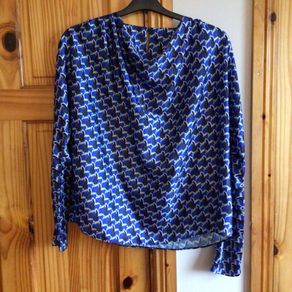 Gallery Blue Print Blouse  size 14 includes postage