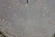 antique slate sundial, missing gnomon, signed and dated 1853 , Mr M. Boyle.