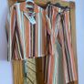 Fab Zara Cotton Vertical Striped Pyjama Style Co Ord Shirt and Trousers  New with Tags RRP 100 Euro Both size XL UK 14 Image 7