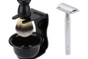 Shaving Brush + Razor + Soap Bowl + Razor Holder Stand Set Classic Shaving Kit