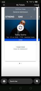 Teddy swims tickets