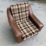 Vintage 1970s armchair on castors. Image 6