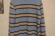 ROOTS stripped lana merino wool mens jumper size M