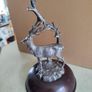 This magnificent stag ornament perfectly captures the proud stance of the  and will make an eye-catching focal point in any room SET ON DARK WOOD DOME. Image 4