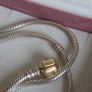 Pandora snake necklace Sterling silver size (40.5cm)gold claps 14k (g585) signs of wear on the clasp please check the all photos Image 10