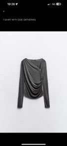 Zara top with side gathering size /