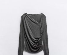 Zara top with side gathering size /
