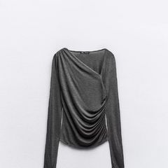 Zara top with side gathering size /