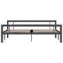 Bed Frame Grey and White Metal 180x200 cm Image 3