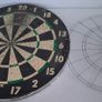 Vintage 70's reversible dart board and dart Image 2