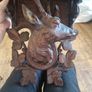 antique carved stag shelf Image 8