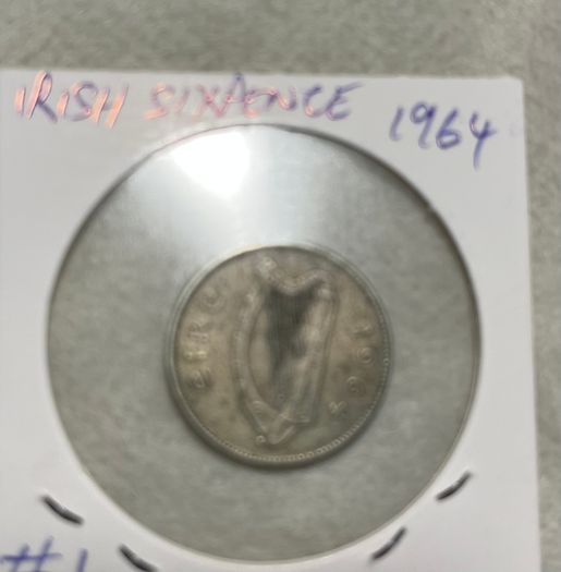 Irish sixpence 6p 1964