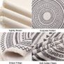 Round Rug Bohemian 4FT/120cm Circle Area Rug Cotton Rug Washable Round Rug Geometric Pattern Printed Hand Woven Carpet with Tassels Floor Mat for Kitchen Living Room Laundry Playroom (FREE SHIPPING) Image 3