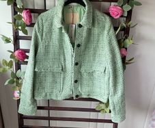 jacket bnwt mint green with black flex size 12 streetone jacket
