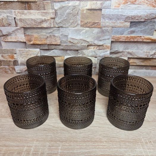 6 brand new Beaded Glass Votive Candle Holders