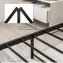 Double Bed Frame with Wooden Headboard Image 5