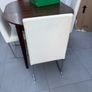 4 cream leather dining chairs Image 3