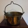 Antique Heavy Brass Hanging Pot Image 3