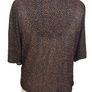 M&s Dark Brown Orange Circle Print Short Dolman Sleeve Rushed Blouse Uk 22 Image 6